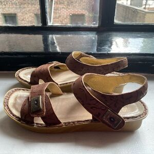 ALEGRIA Vienna VIE-462 Velcro Sandals Brown Women’s Size EU 37